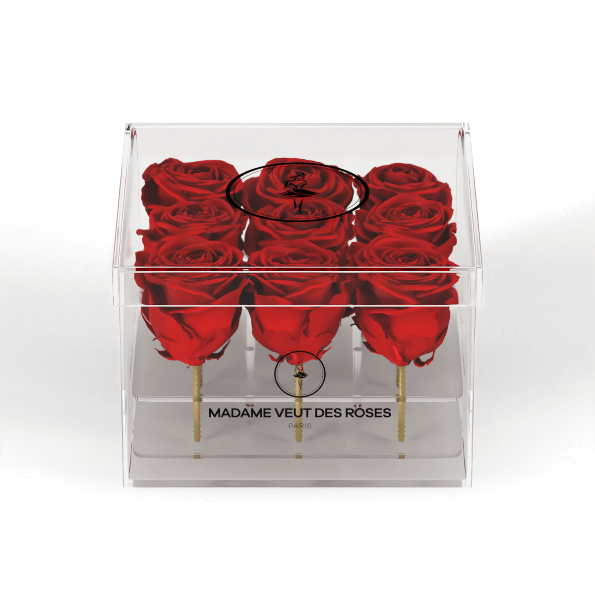 CRISTAL Carré Petit - Roses éternelles - Madame Veut Des Roses