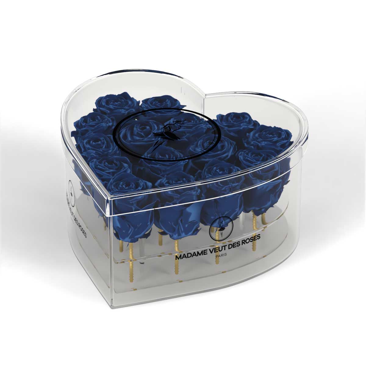 CRISTAL Coeur Medium - Roses éternelles - Madame Veut Des Roses