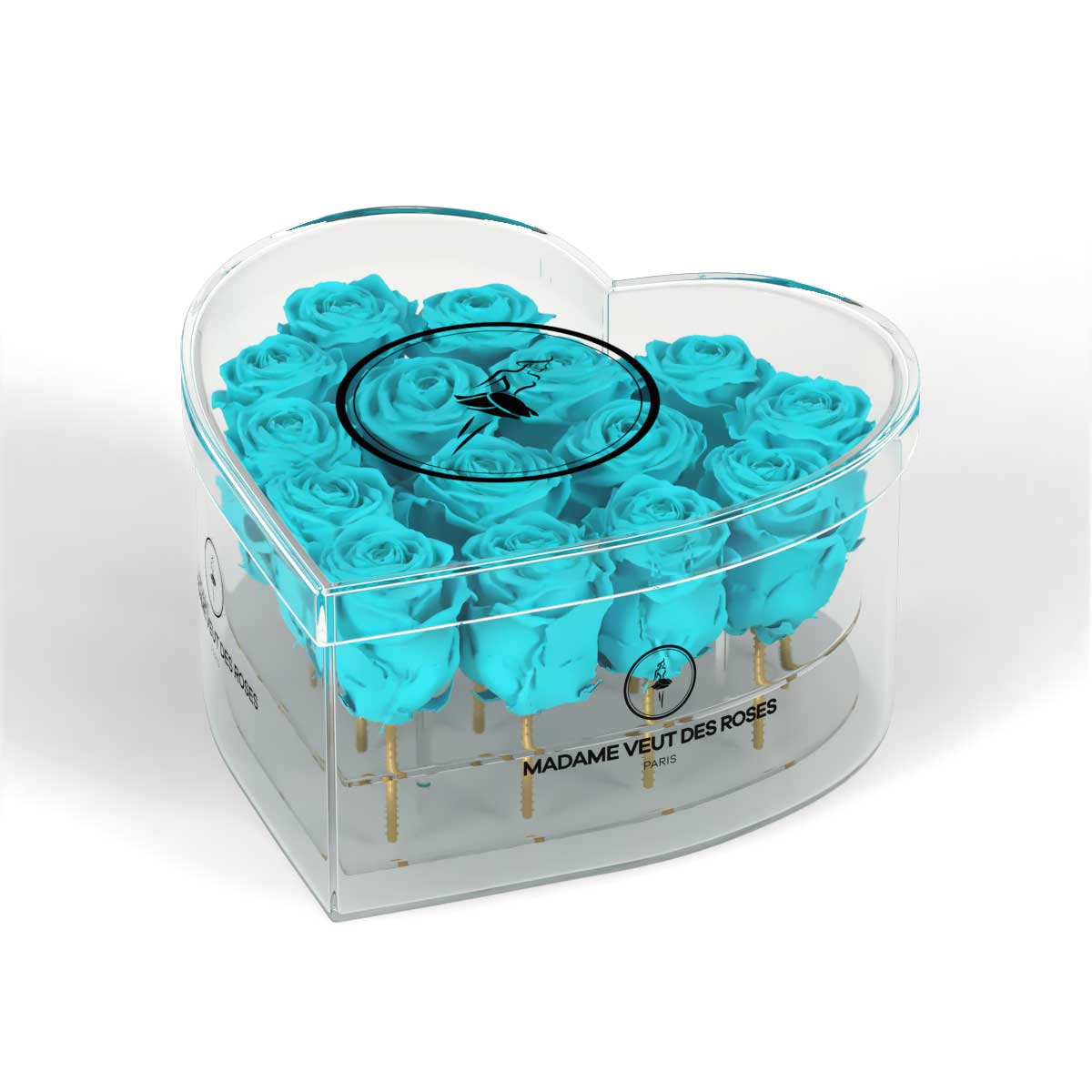 CRISTAL Coeur Medium - Roses éternelles - Madame Veut Des Roses