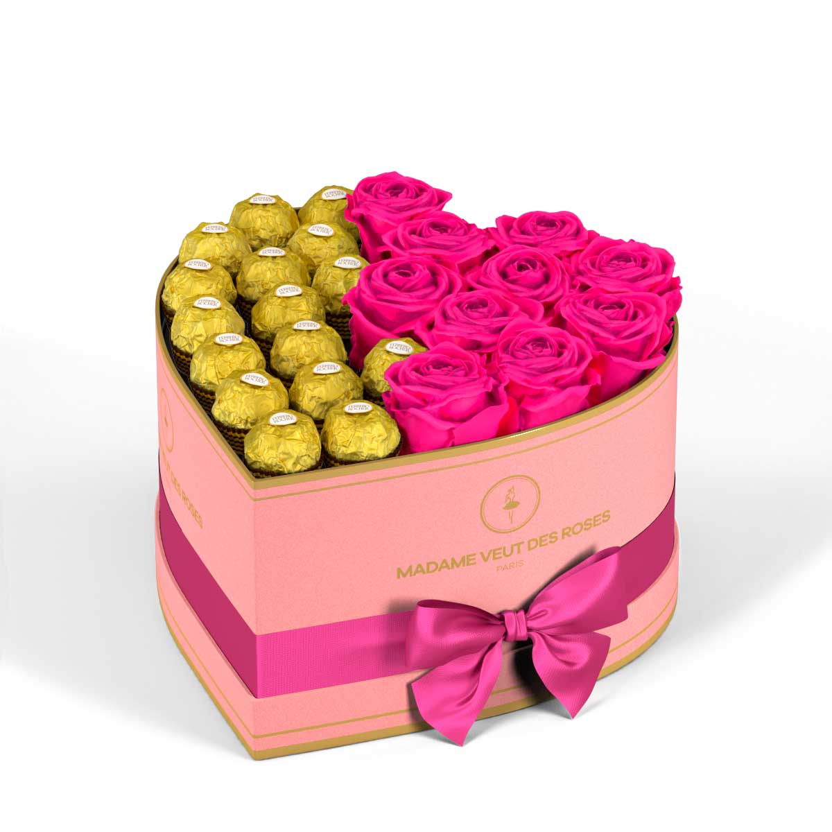 Cœur Medium - Roses éternelles - Madame Veut Des Roses
