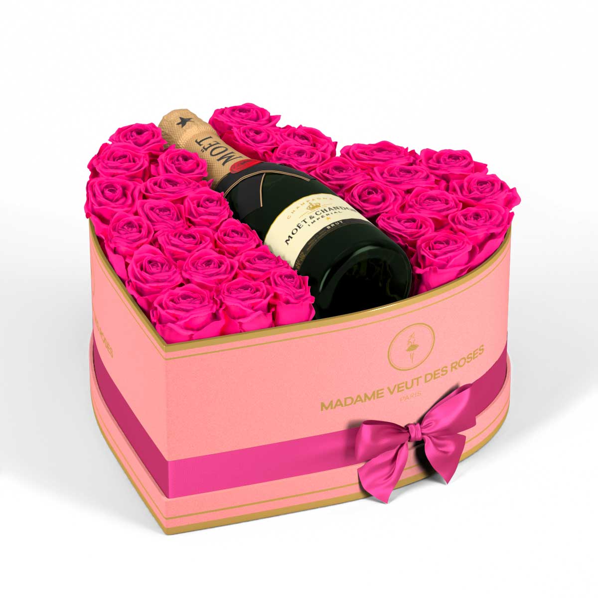 Cœur Grand - Roses éternelles - Madame Veut Des Roses