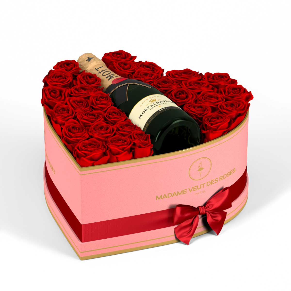 Cœur Grand - Roses éternelles - Madame Veut Des Roses