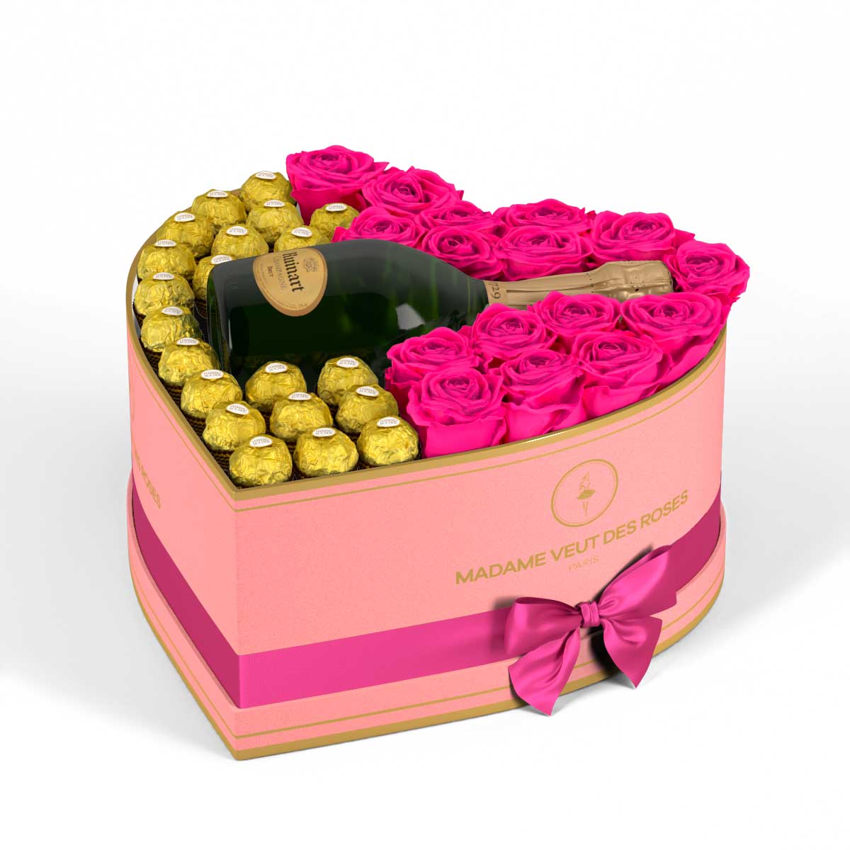 Cœur Grand - Roses éternelles - Madame Veut Des Roses