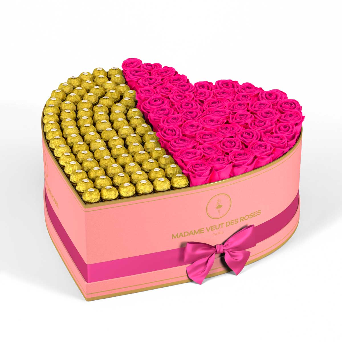 Cœur Grand - Roses éternelles - Madame Veut Des Roses