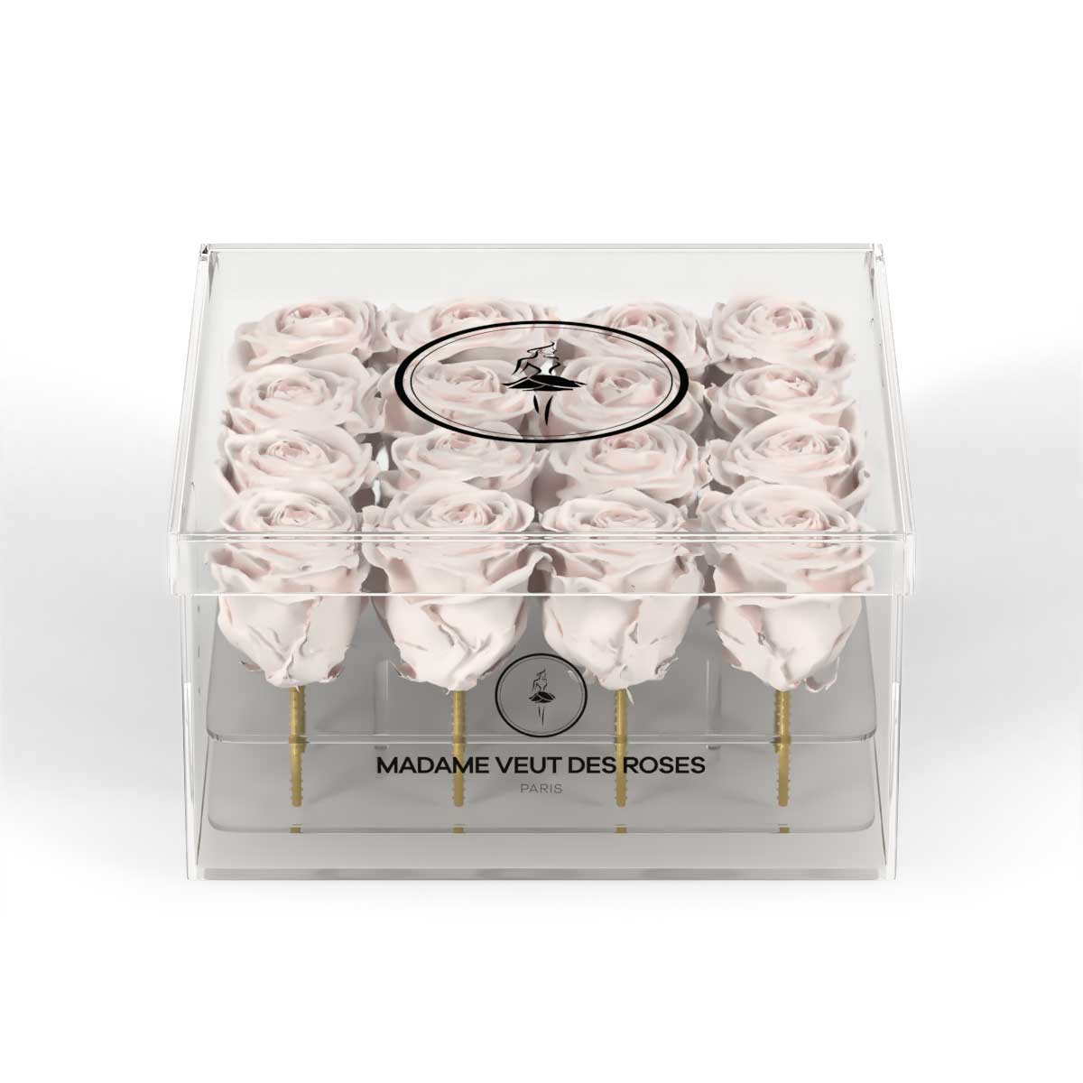 CRISTAL Carré Medium - Roses éternelles - Madame Veut Des Roses
