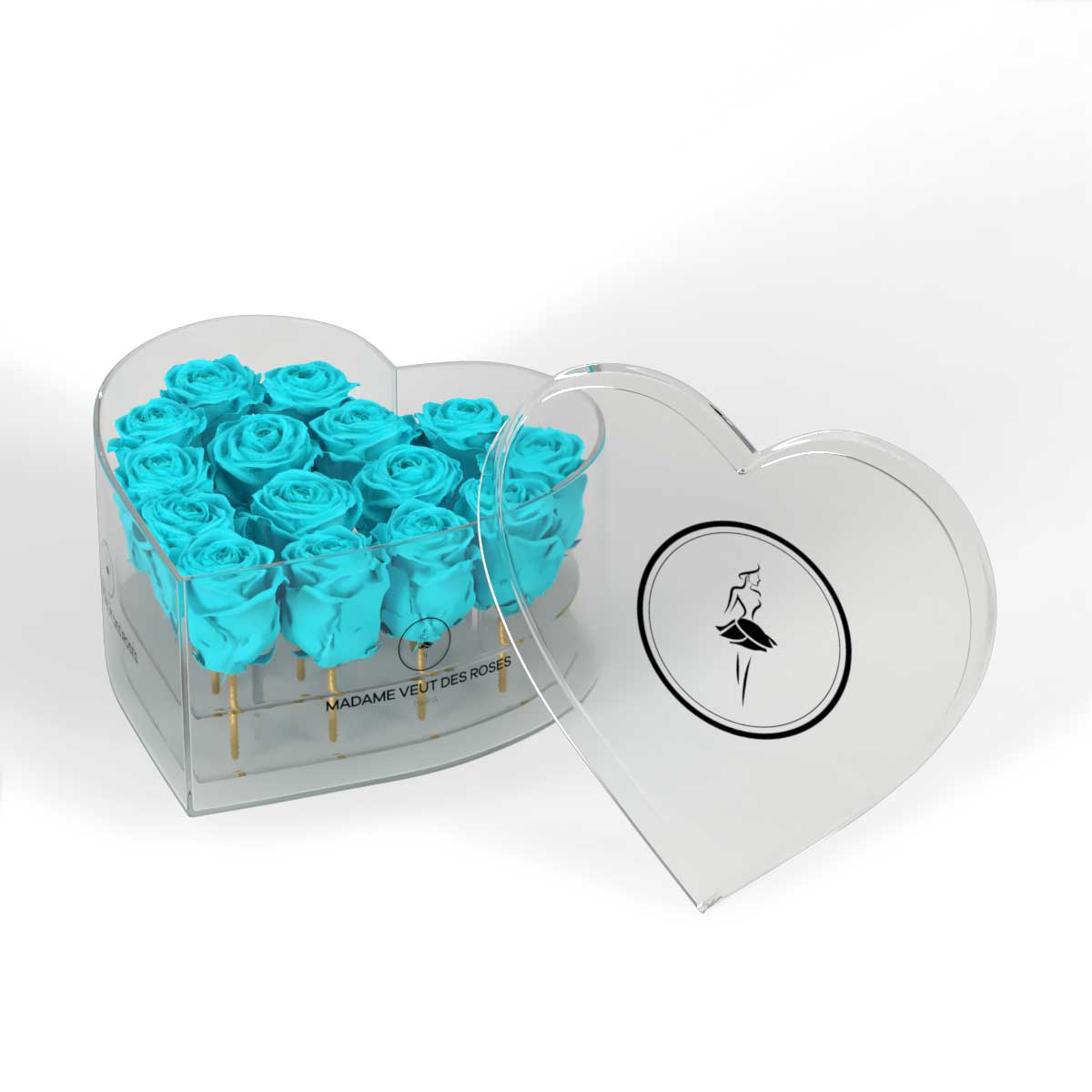 CRISTAL Coeur Medium - Roses éternelles - Madame Veut Des Roses