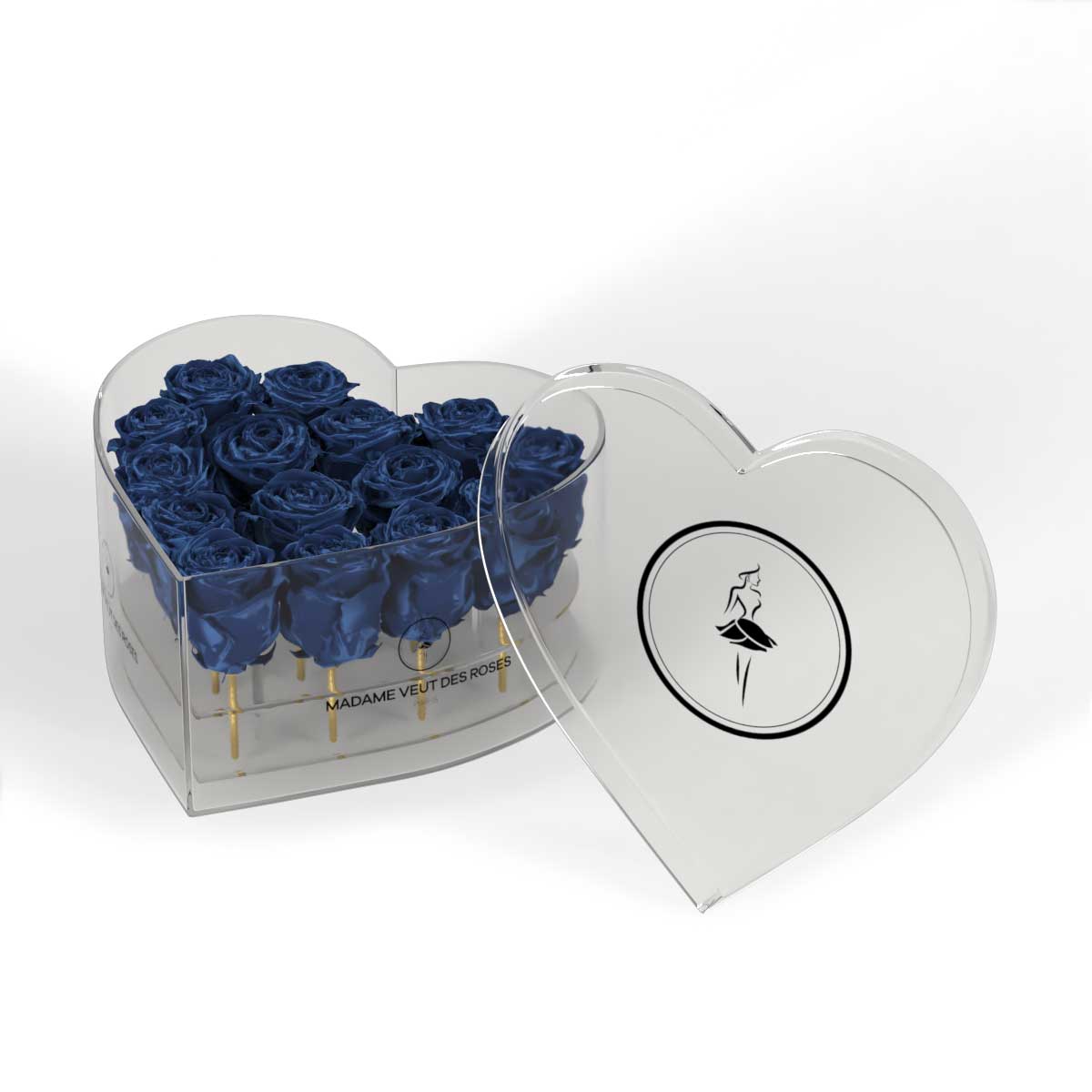 CRISTAL Coeur Medium - Roses éternelles - Madame Veut Des Roses