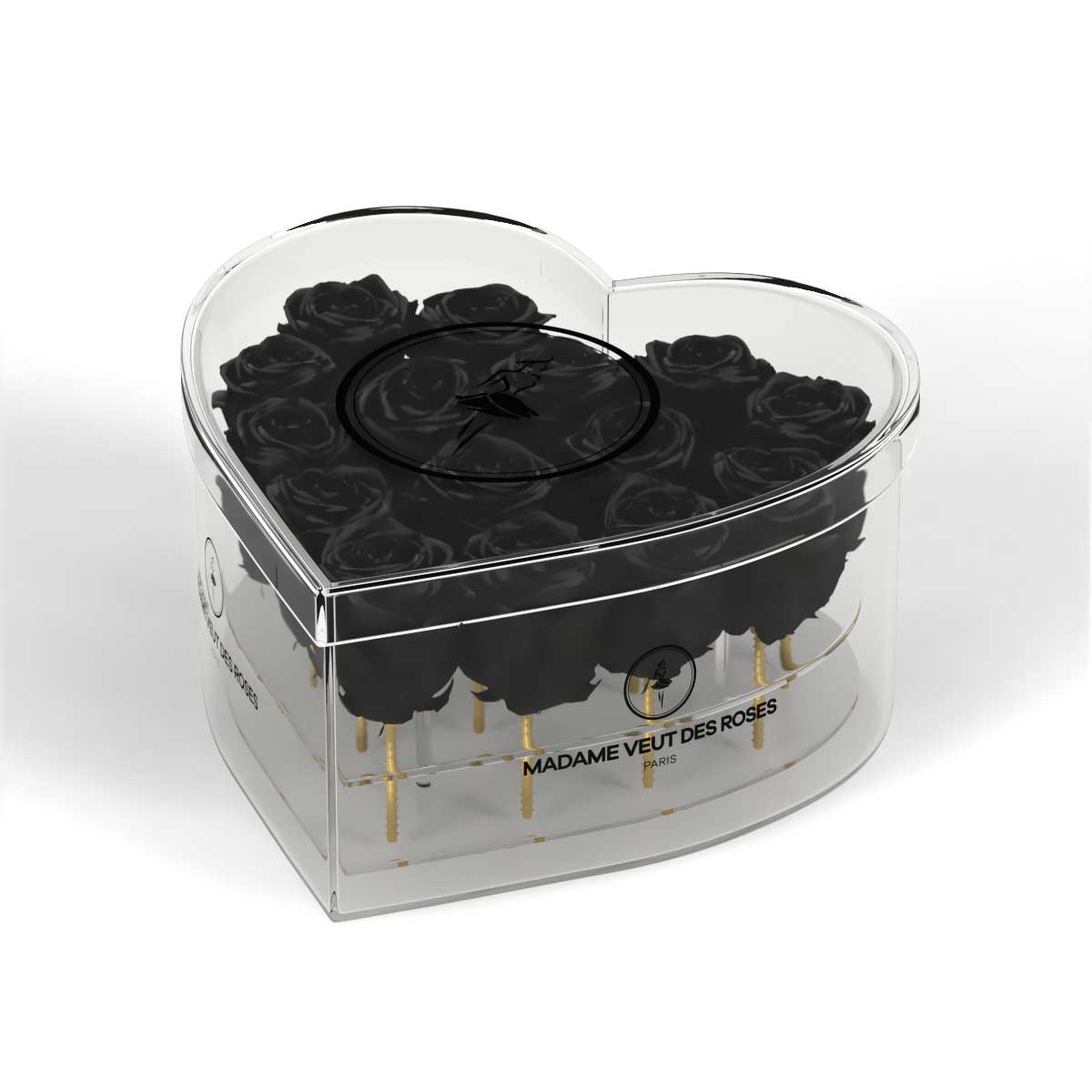 CRISTAL Coeur Medium - Roses éternelles - Madame Veut Des Roses