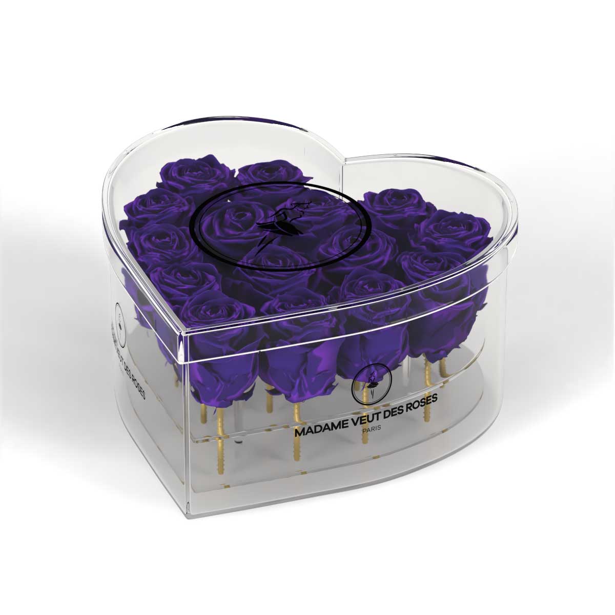 CRISTAL Coeur Medium - Roses éternelles - Madame Veut Des Roses