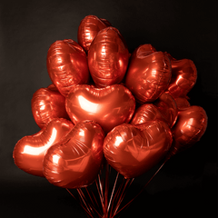 Bouquet de 30 ballons coeurs rouges - Madame Veut Des Roses