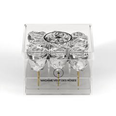 CRISTAL Carré Petit - Roses éternelles - Madame Veut Des Roses