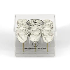 CRISTAL Carré Petit - Roses éternelles - Madame Veut Des Roses