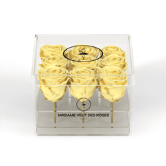 CRISTAL Carré Petit - Roses éternelles - Madame Veut Des Roses