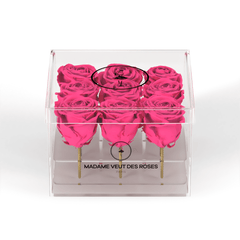 CRISTAL Carré Petit - Roses éternelles - Madame Veut Des Roses