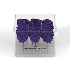 CRISTAL Carré Petit - Roses éternelles - Madame Veut Des Roses
