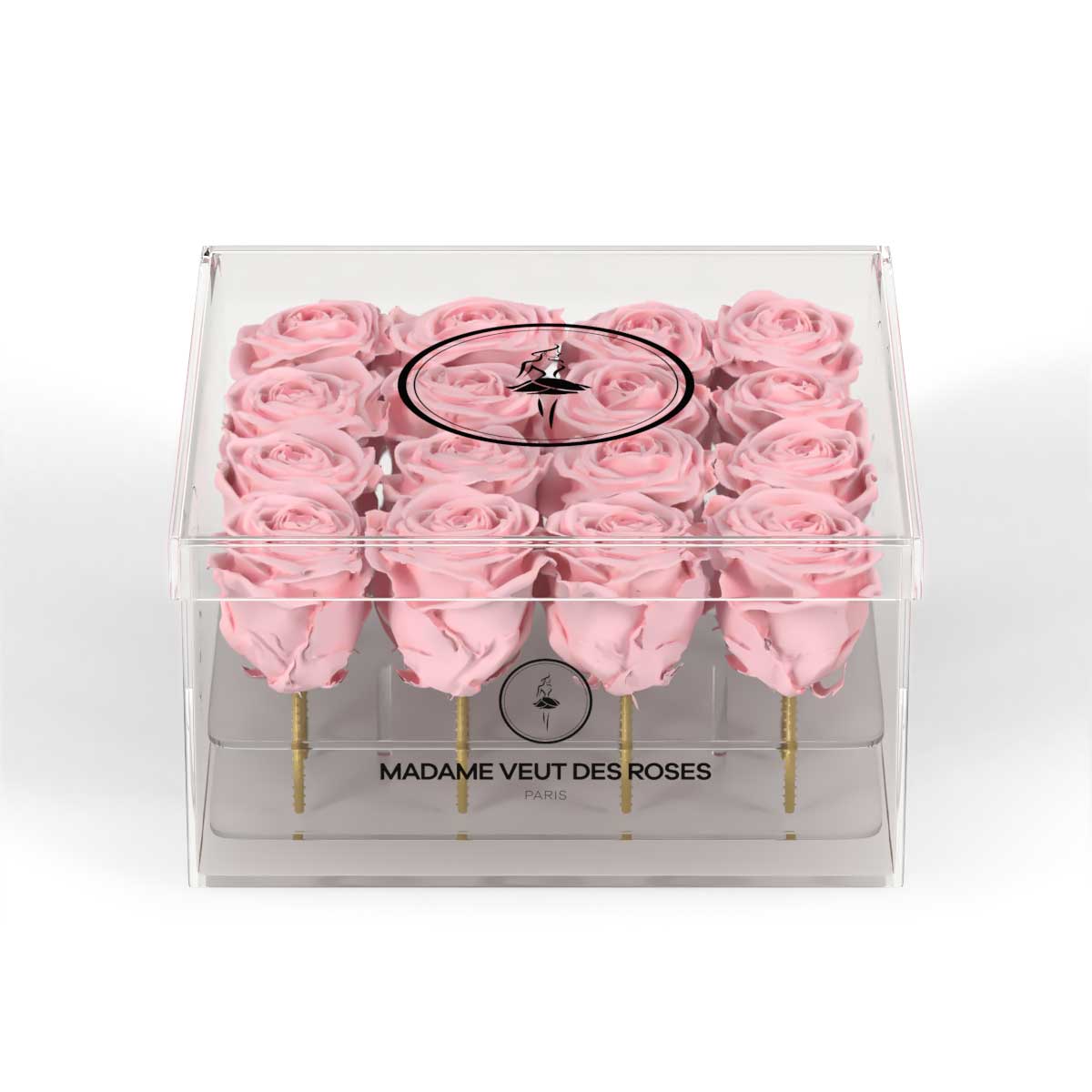 CRISTAL Carré Medium - Roses éternelles - Madame Veut Des Roses