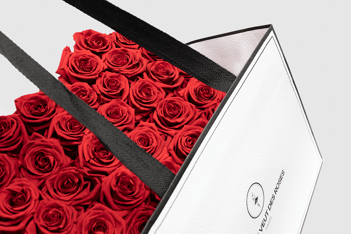Nos emballages de boites de roses éternelles – Madame Veut Des Roses